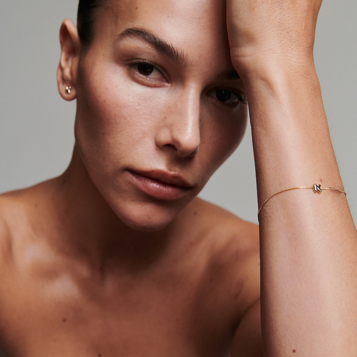 Puffed Letter Bracelet | Sliding Charm