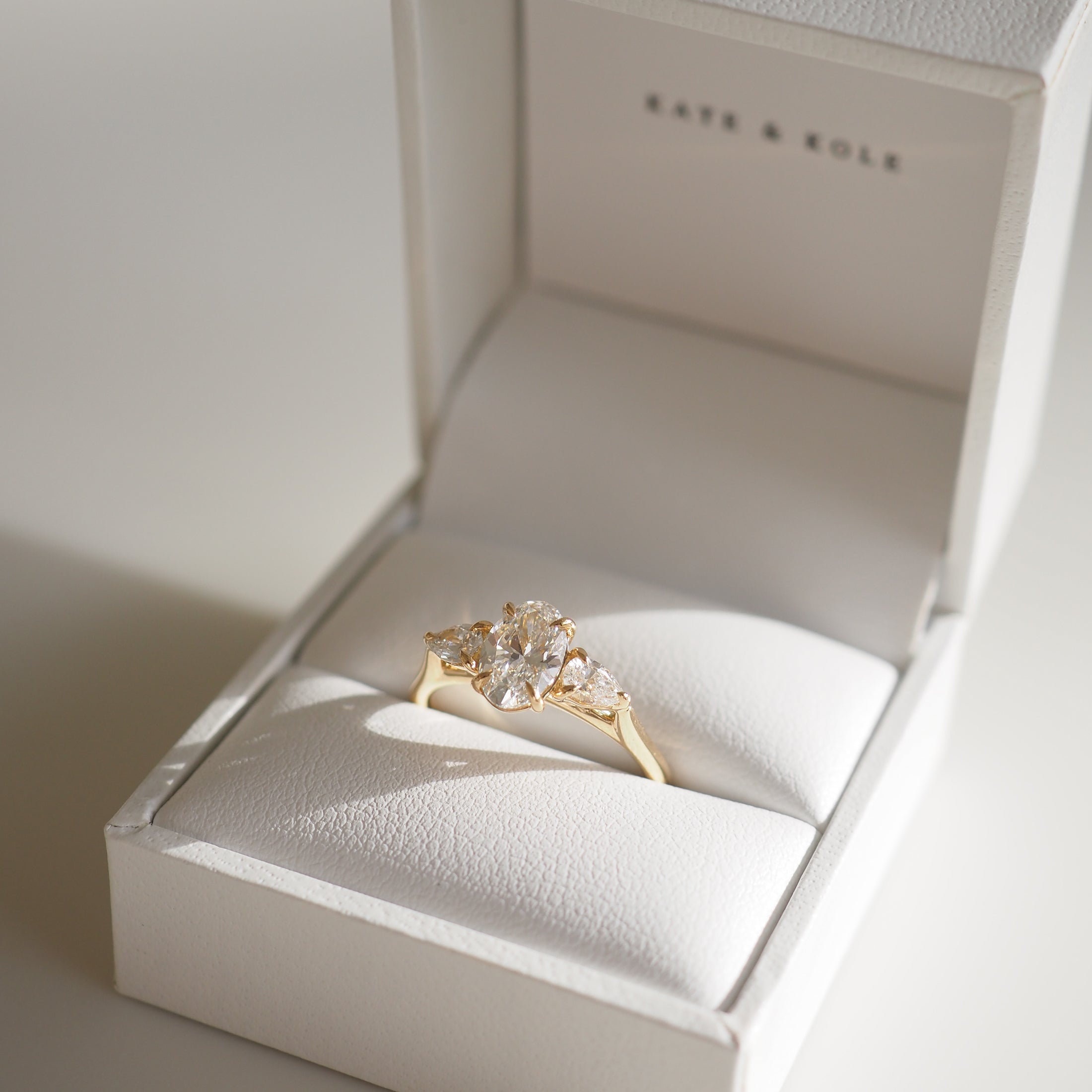 Ania | 1.3ct Oval & Pear Trilogy Lab-Grown Diamond Engagement Ring