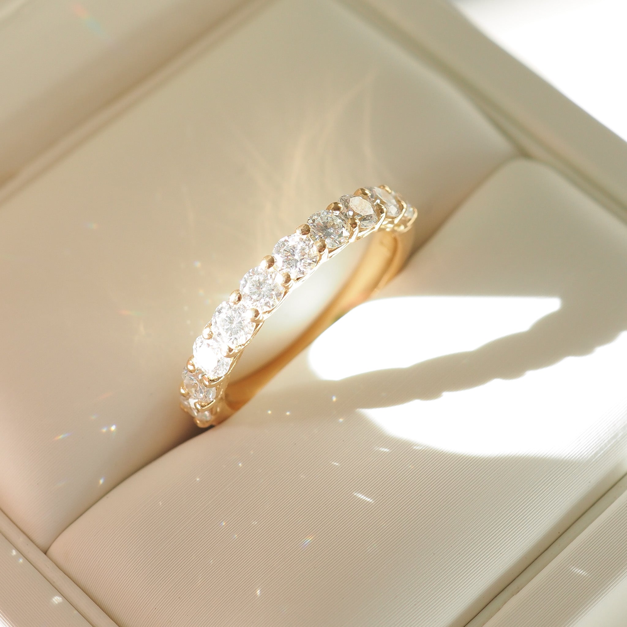 Arraya Half Set | Medium 3mm Round Diamond Ring