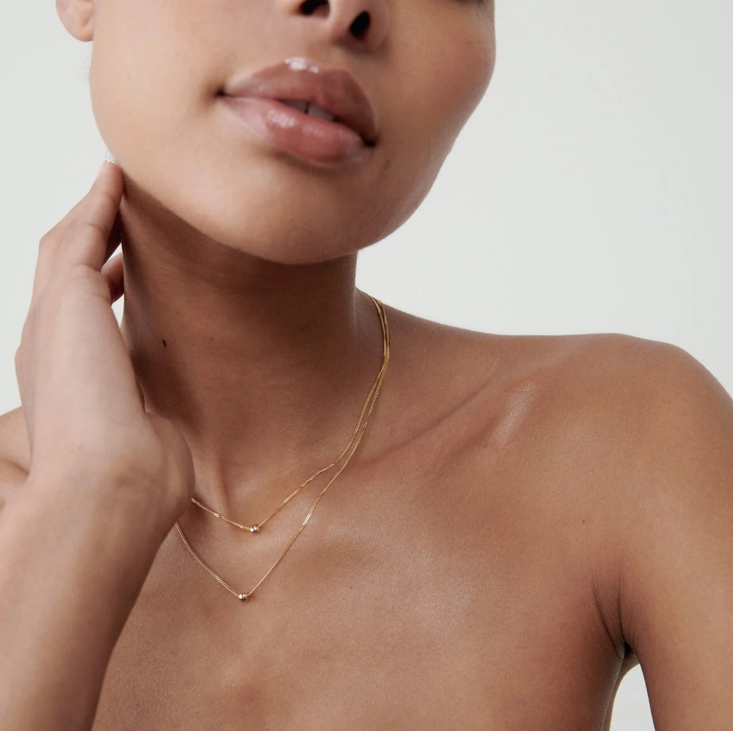 [text overlay: 40cm chain (top) and 45cm chain (bottom)]