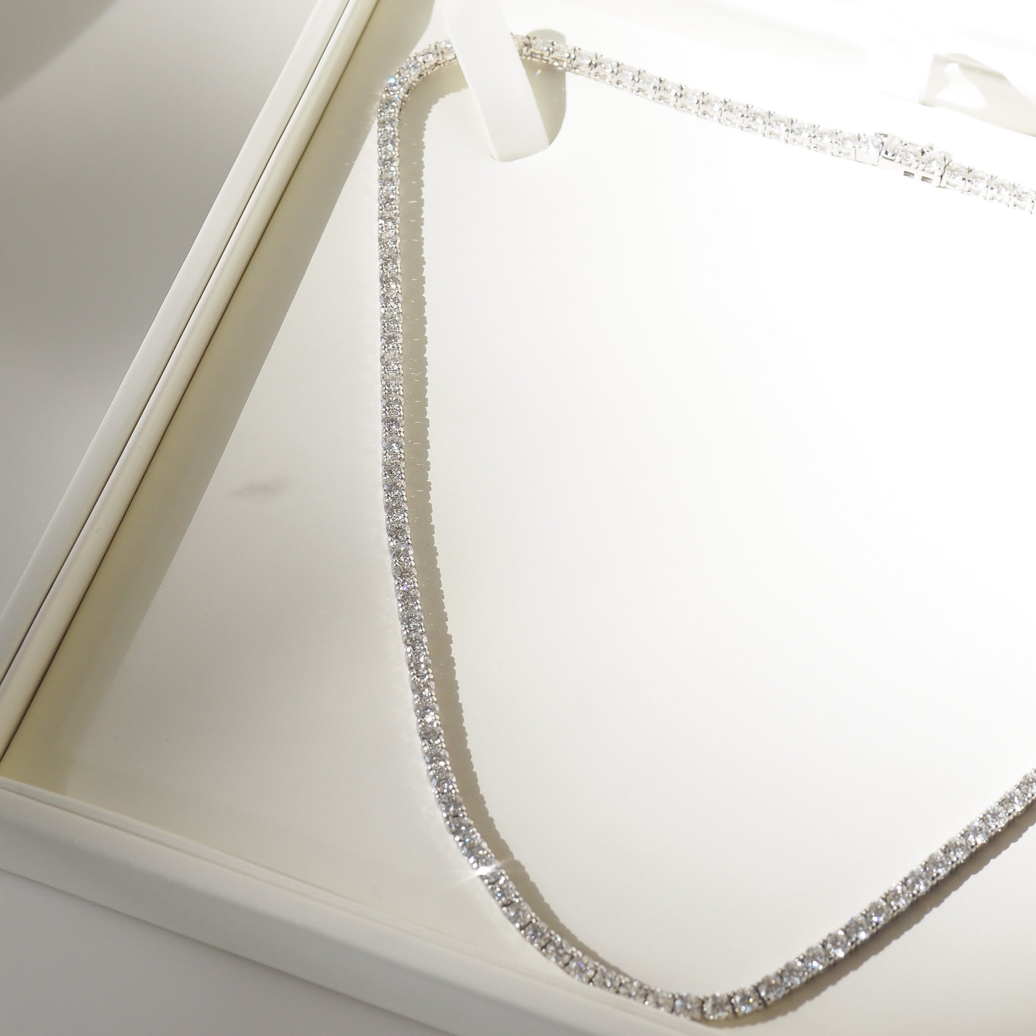 Tennis Necklace | 14ct Round Lab Grown Diamond Necklace