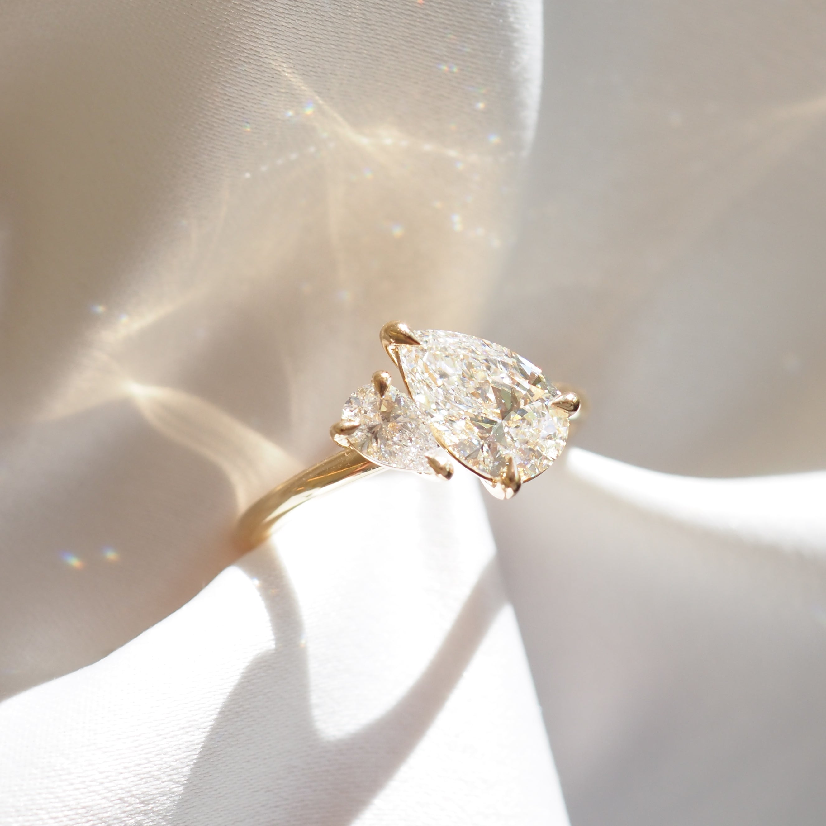 Duet | 1.5ct Pear Duet Lab-Grown Diamond Engagement Ring