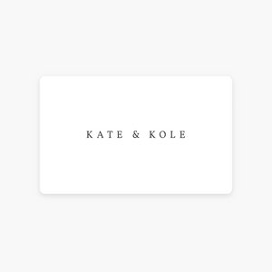Minimalist Kate & Kole logo on a white background, representing high-end Australian jewellery design.