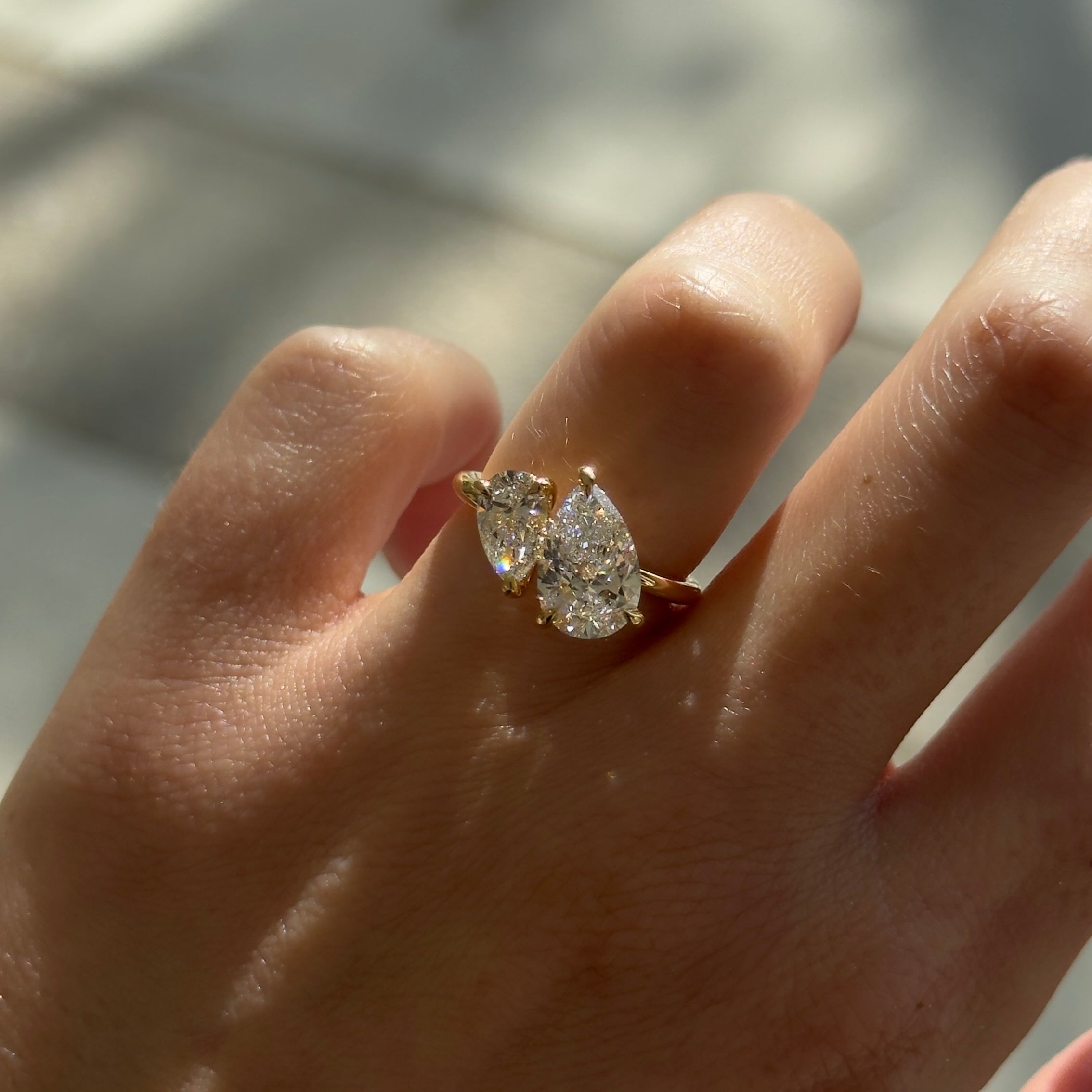 Duet | 1.2ct Pear Duet Lab-Grown Diamond Engagement Ring
