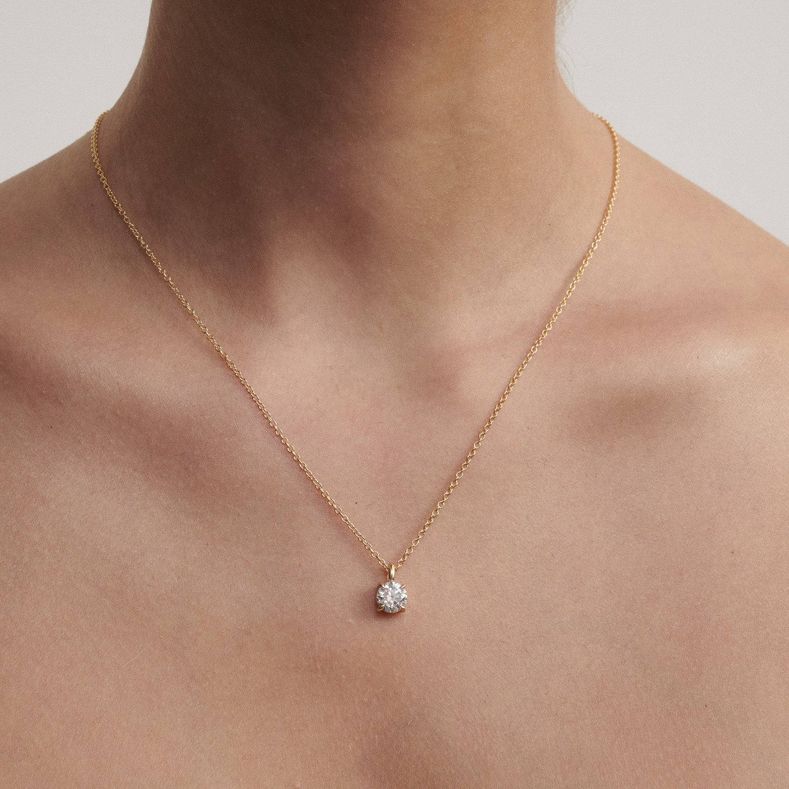 Cleo Pendant | Round Lab-Grown Diamond Necklace