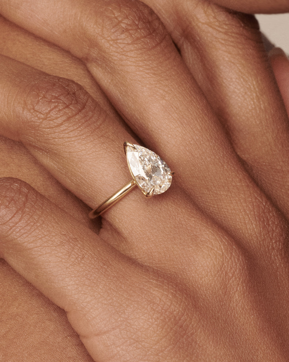 Lyla | Pear Solitaire Lab-Grown Diamond Engagement Ring