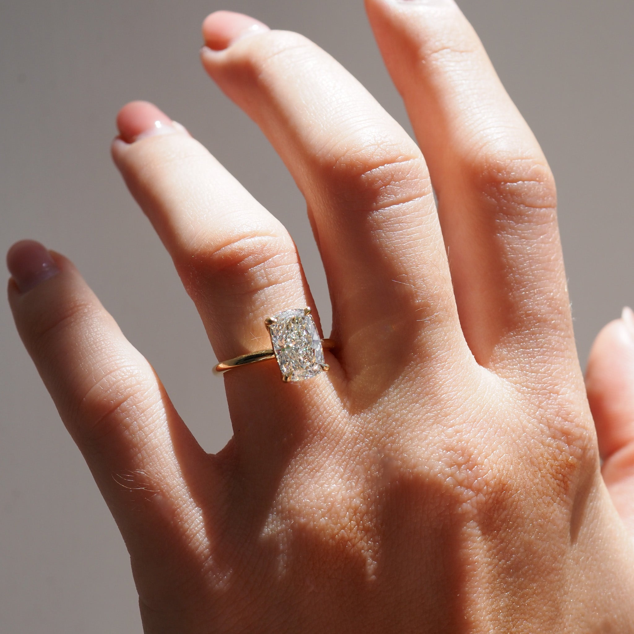 Khia | 2.7ct Elongated Cushion Solitaire Lab-Grown Diamond Engagement Ring