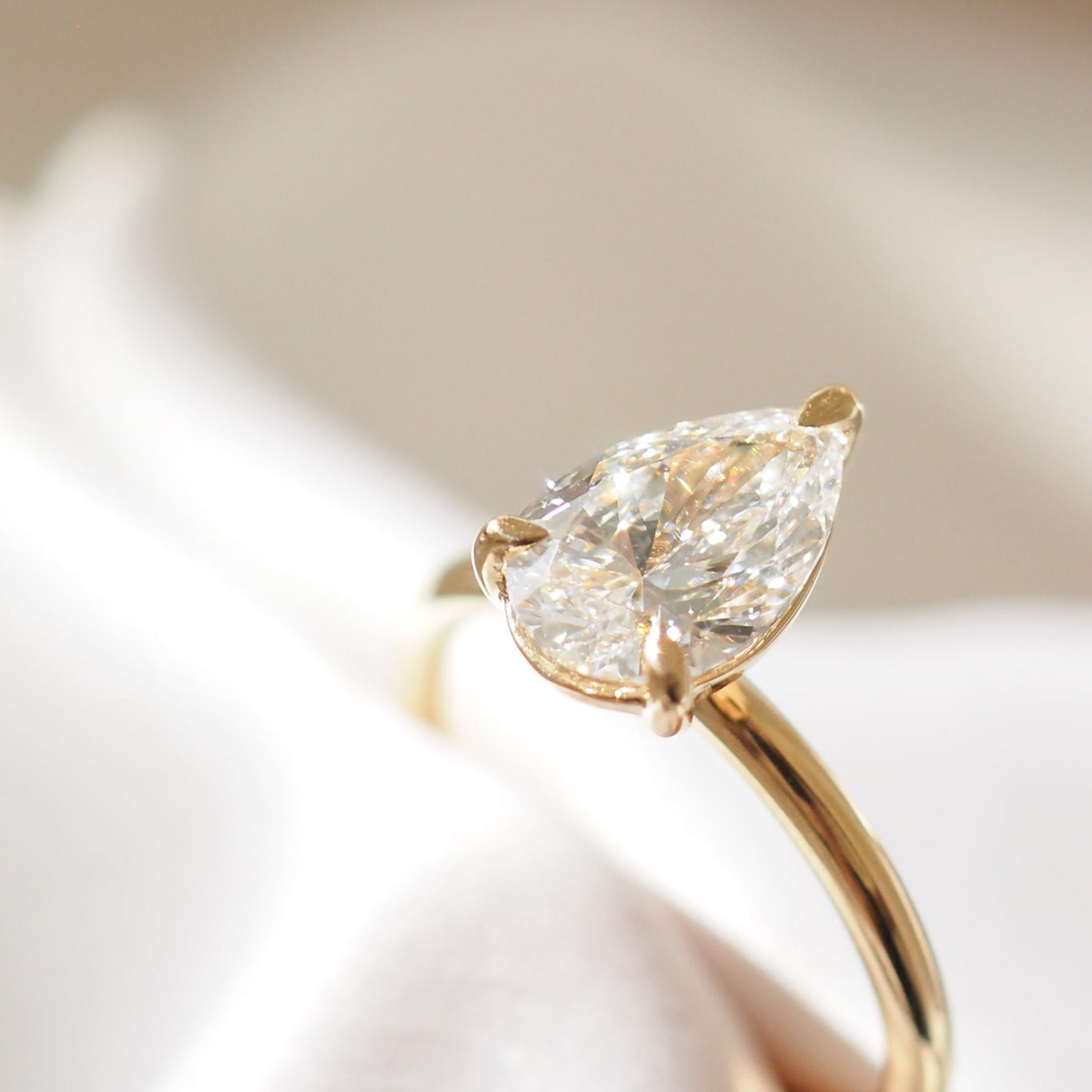 Lyla | 1.5ct Pear Solitaire Lab-Grown Diamond Engagement Ring