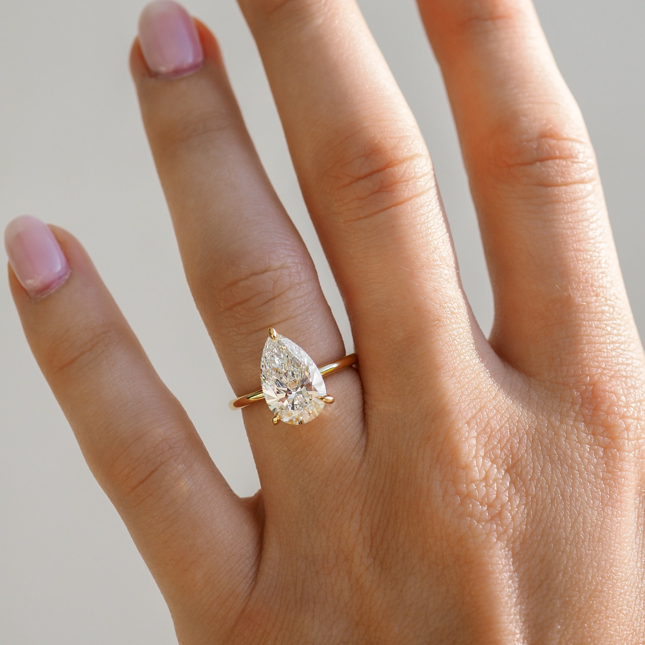 Lyla | 3.1ct Pear Solitaire Lab-Grown Diamond Engagement Ring