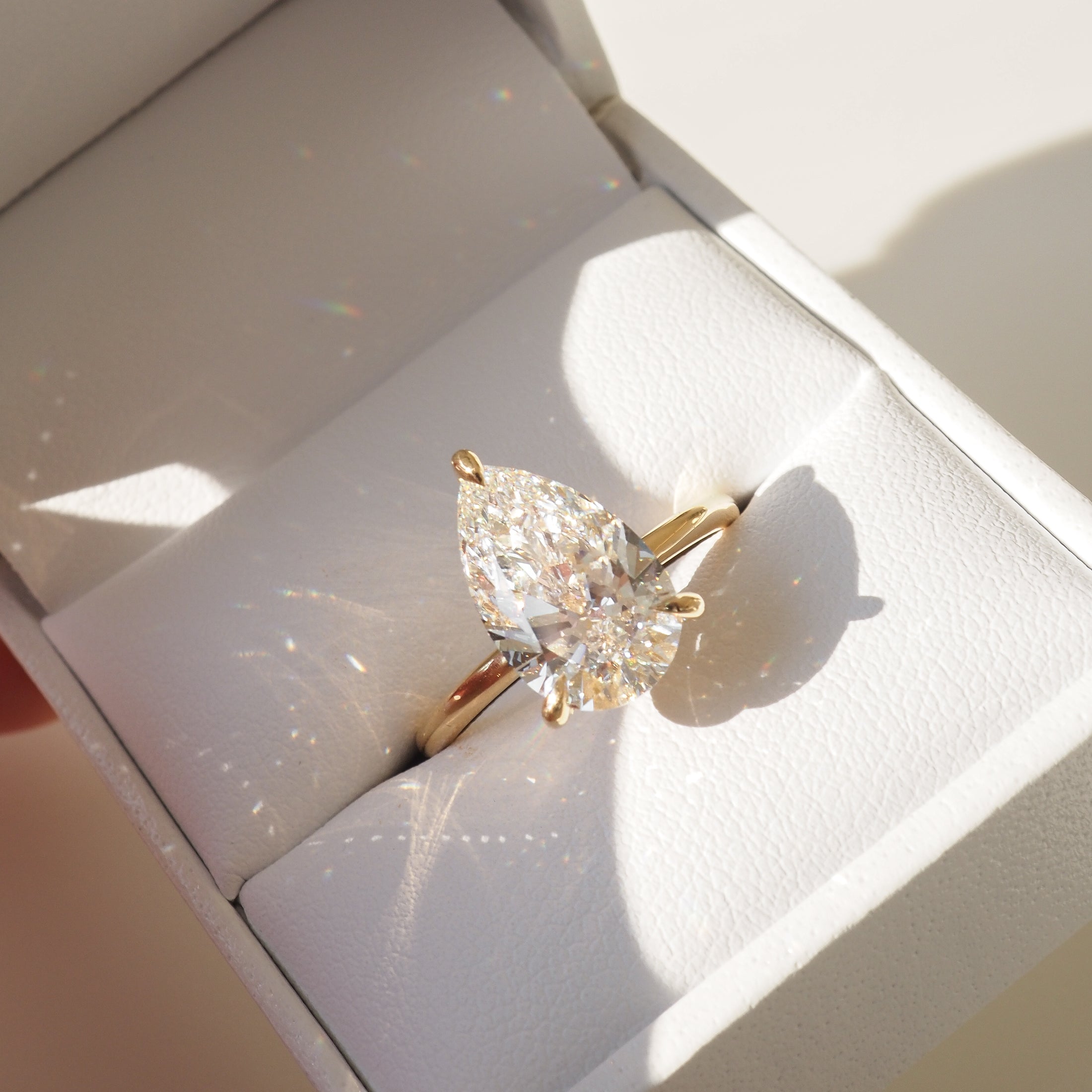 Lyla | 3.1ct Pear Solitaire Lab-Grown Diamond Engagement Ring