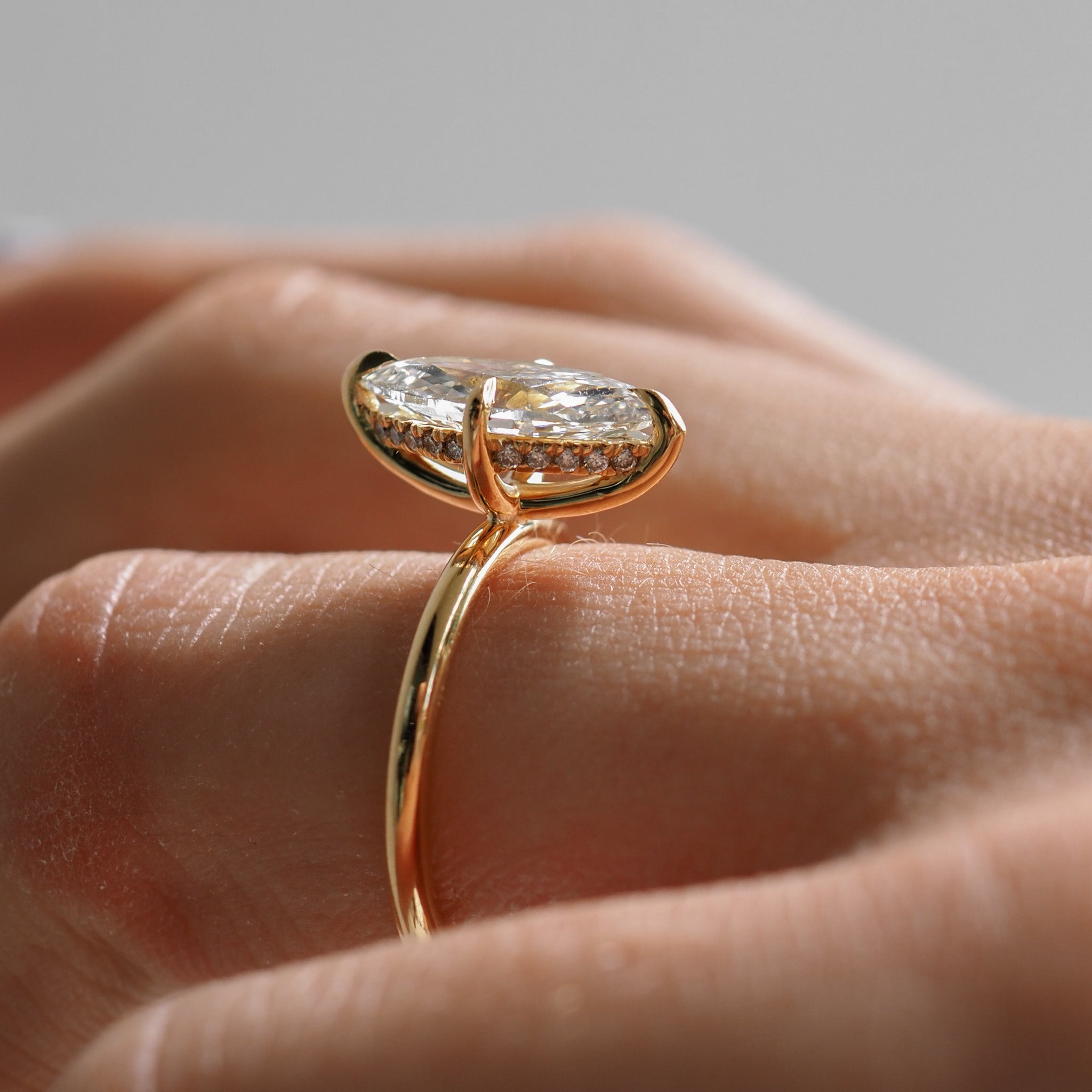 Mae | 2ct Marquise Hidden Halo Lab-Grown Diamond Engagement Ring