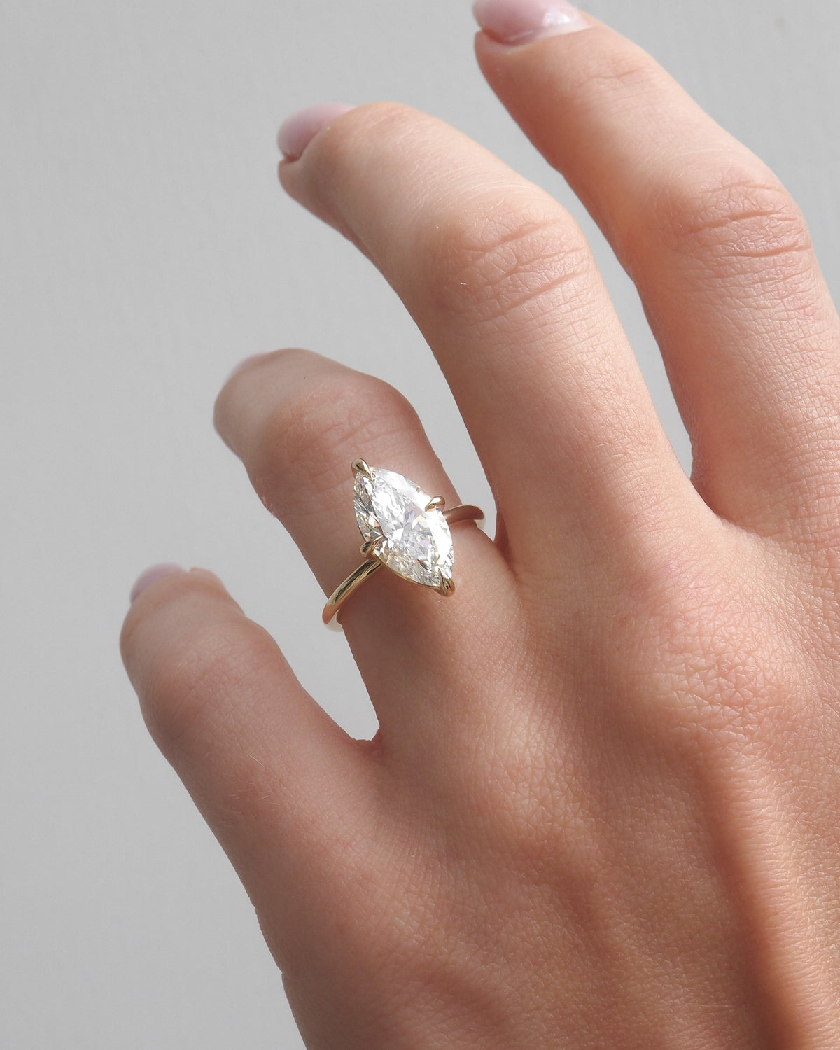 Mae | 3ct Marquise Solitaire Lab-Grown Diamond Engagement Ring