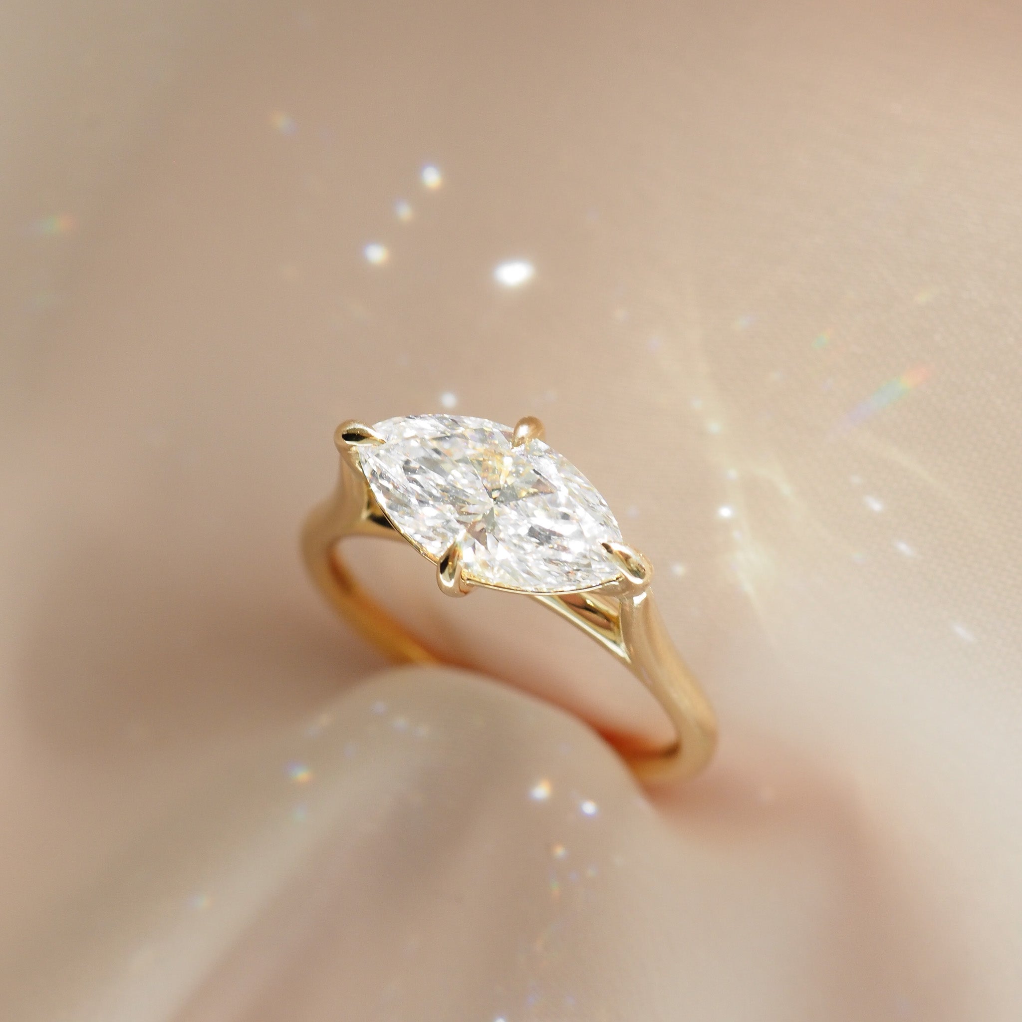 Micah | 1.5ct East West Marquise Solitaire Lab-Grown Diamond Ring