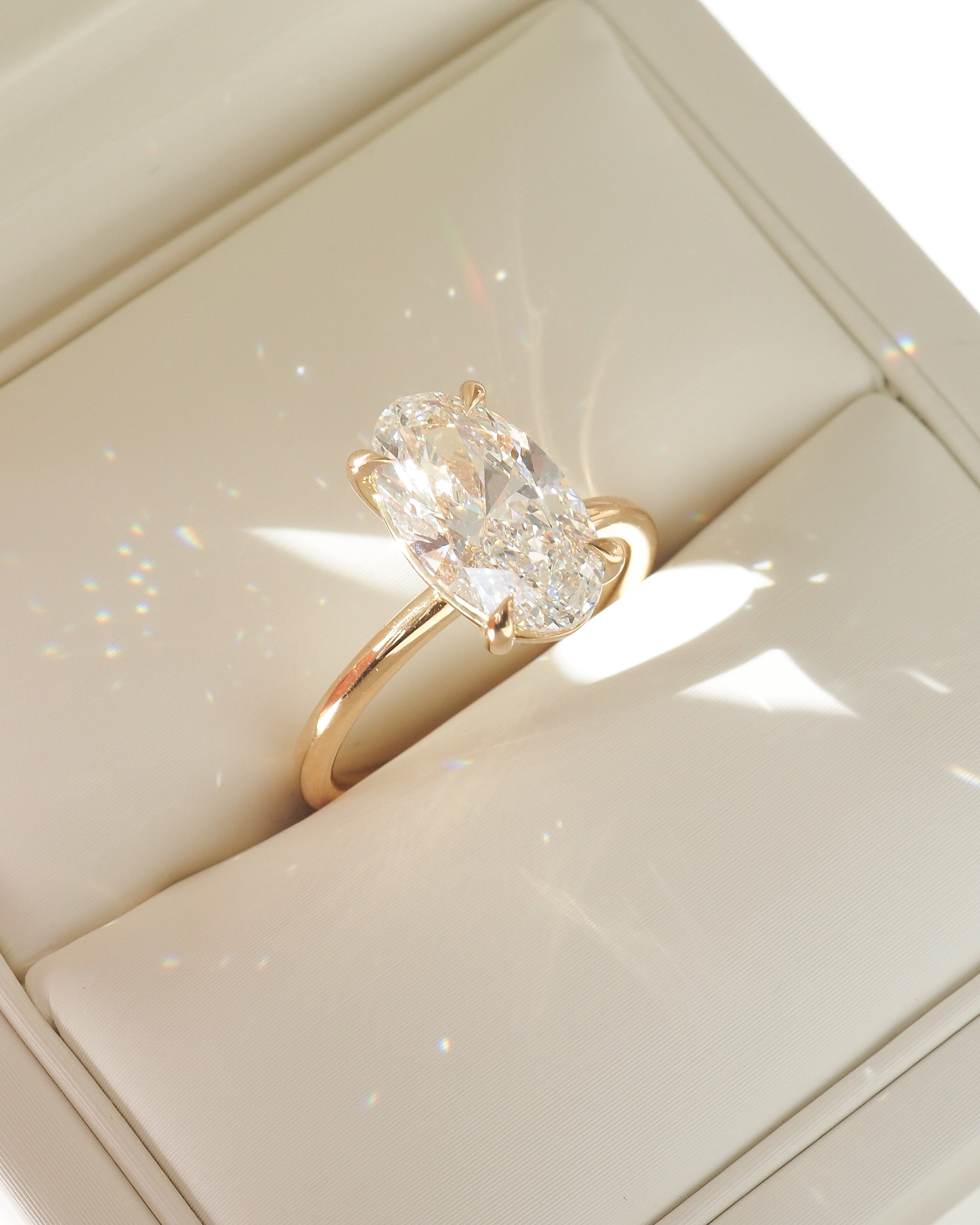 Moval Solitaire | 2.5ct Oval Lab-Grown Diamond Solitaire Ring