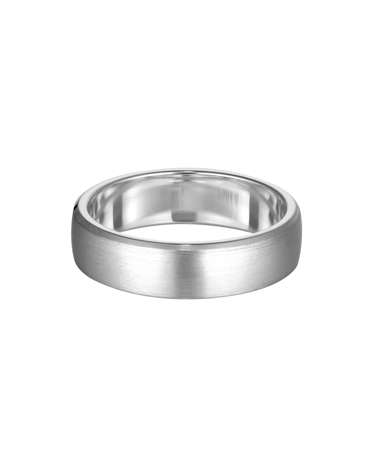 Sleek silver band with a brushed matte finish, showcasing luxury jewellery craftsmanship and contemporary elegance.