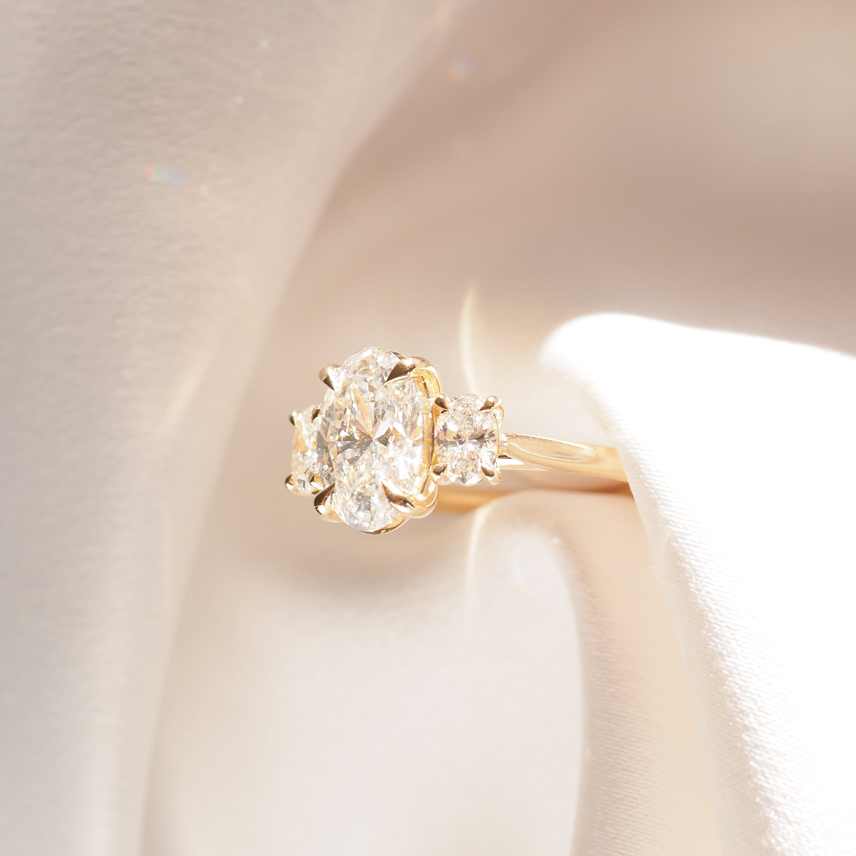 Ava | 2.5ct Oval Trilogy Lab-Grown Diamond Ring