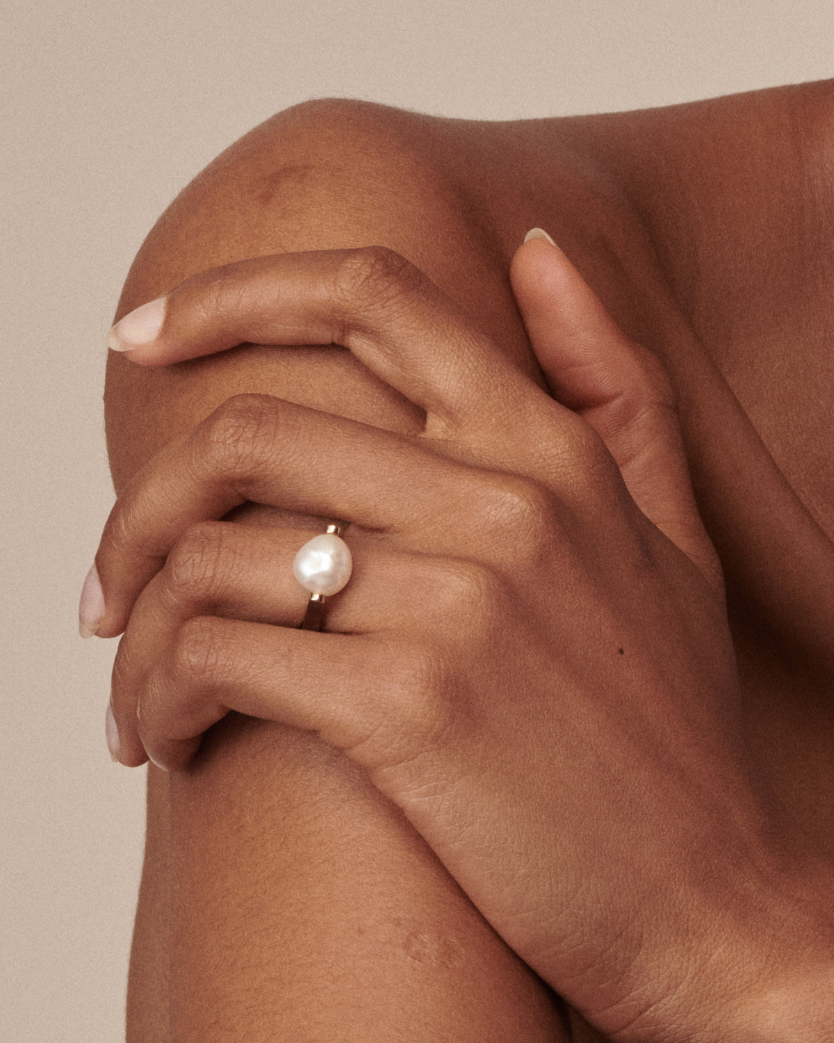 Baroque Pearl Ring | Freshwater Pearl Set Ring