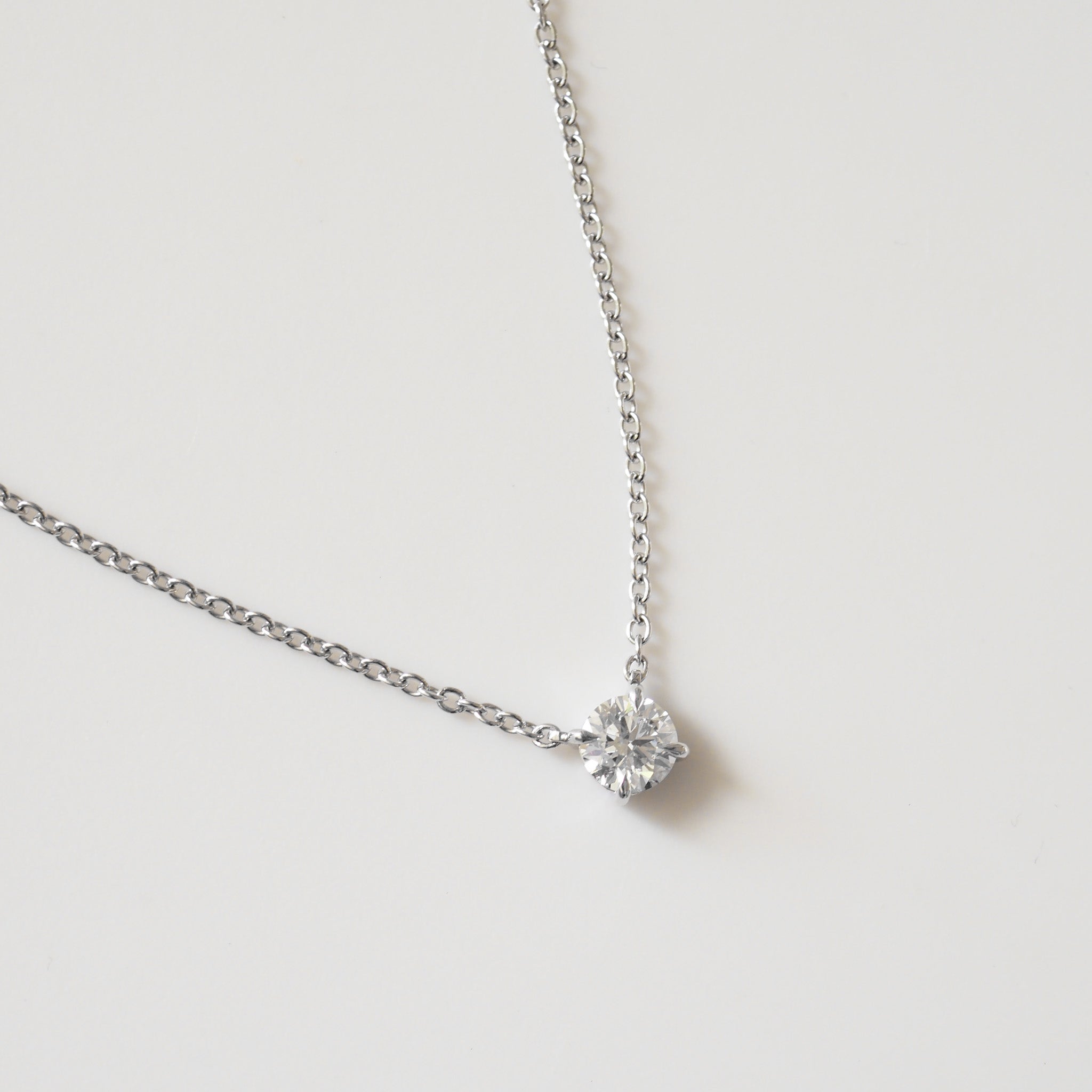 Round Diamond Necklace | 0.75ct Round Lab-Grown Diamond