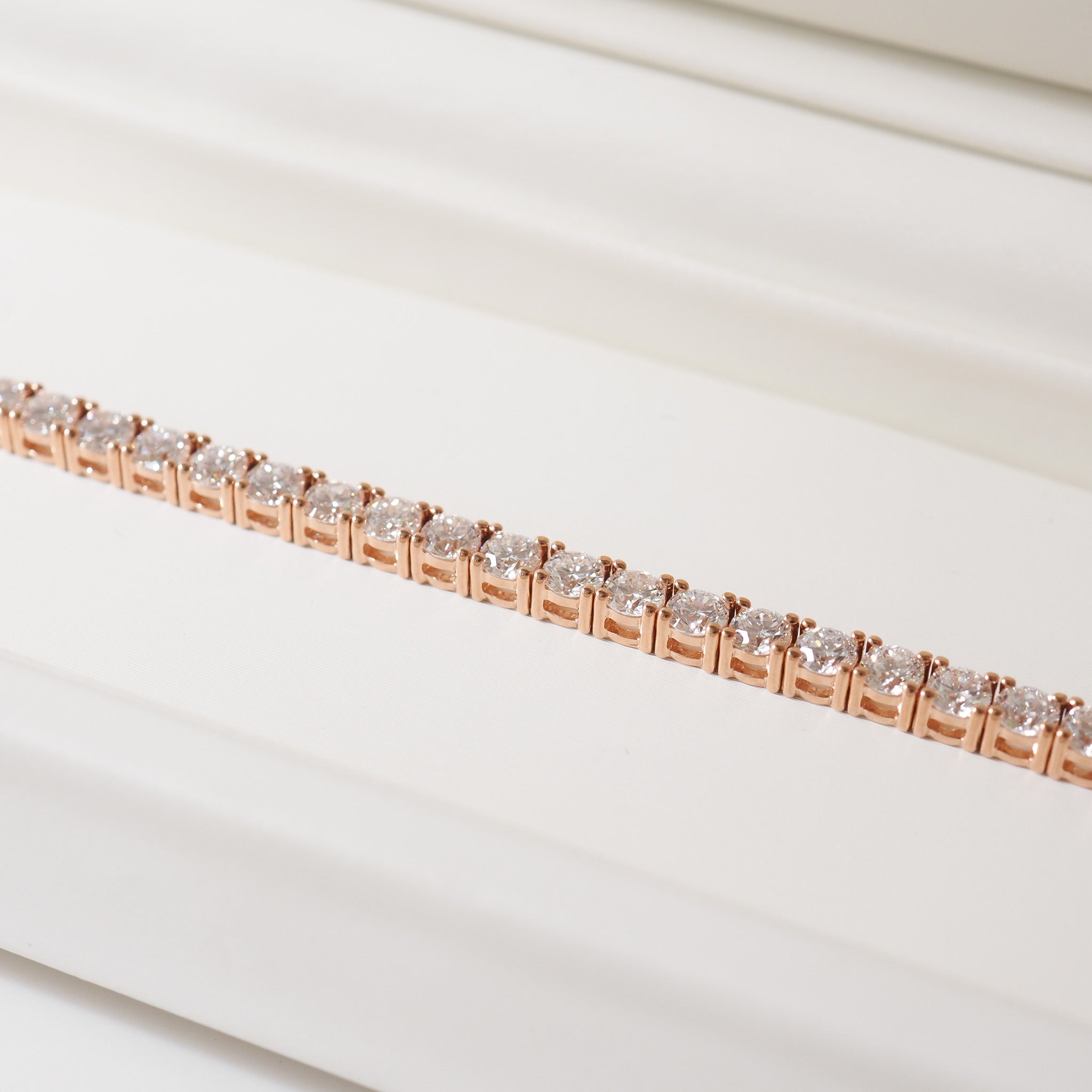 Tennis Bracelet | 5.5ct Rose Gold Lab Grown Diamond Bracelet