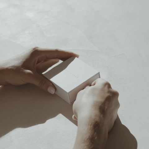 Video of model opening box with Round Bezel Lab-Grown Diamond Necklace with a 45cm 9ct yellow Gold Diamond Curb Chain